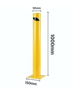 Pilona de Seguridad Metal con placa